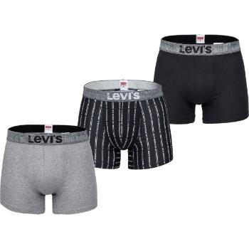 Levi's MEN BACK IN SESSION TRUNK 3P Pánské boxerky, černá, velikost XL