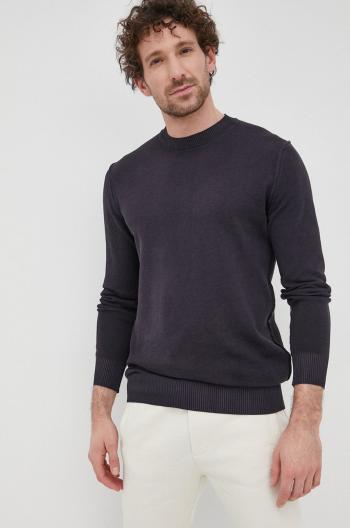 Bavlněný svetr Sisley pánský, tmavomodrá barva, lehký