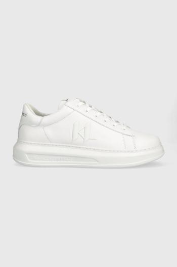 Kožené sneakers boty Karl Lagerfeld KAPRI MENS bílá barva, KL52515