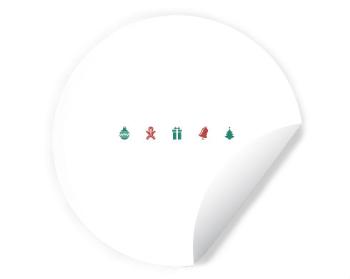 Samolepky kruh symboly vánoc