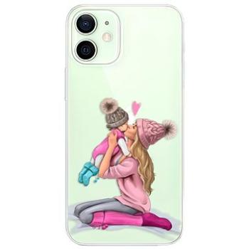 iSaprio Kissing Mom - Blond and Girl pro iPhone 12 mini (kmblogirl-TPU3-i12m)