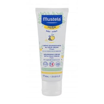 Mustela Bébé Nourishing Cream With Cold Cream 40 ml denní pleťový krém pro děti na suchou pleť; výživa a regenerace pleti