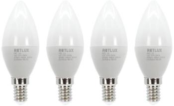 Retlux Žárovka LED E14 5W C37 bílá teplá REL 25 4ks