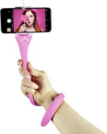 Selfie tyč Monkeystick SELMONKEYP, s Bluetooth, vč. držáku smartphonu, růžová