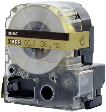 Epson LC-SM36ZW, 36mm x 8m, černý tisk / zlatý podklad, kompatibilní páska