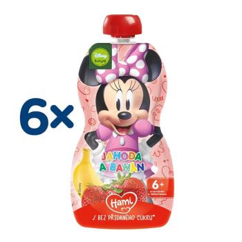 Hami ovocná kapsička Minnie Jahoda a banán 6x110g, 6+