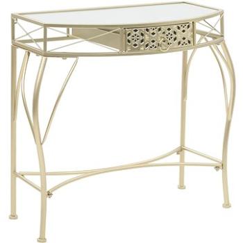 Odkládací stolek ve francouzském stylu kovový 82x39x76 cm zlatý (245936)