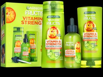 Garnier Fructis Vitamin & Strength dárková sada pro slabé vlasy s tendencí vypadávat 3 ks