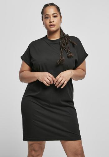 Urban Classics Ladies Organic Cotton Cut On Sleeve Tee Dress black - 3XL