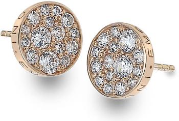 Hot Diamonds Stříbrné náušnice Hot Diamonds Emozioni Scintilla Rose Gold DE457