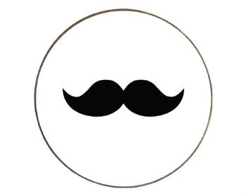 Magnet kulatý kov moustache