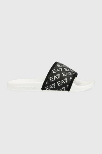 Pantofle EA7 Emporio Armani XCP010 XK340 A120 černá barva