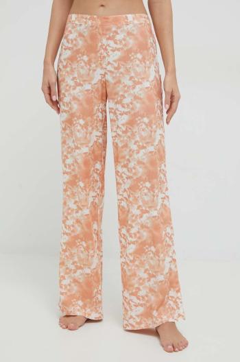 Pyžamové kalhoty Calvin Klein Underwear dámské, oranžová barva
