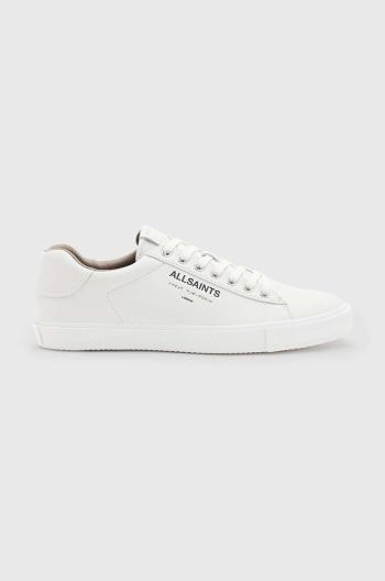 Kožené sneakers boty AllSaints Underground Leather Low Top bílá barva, M058FB