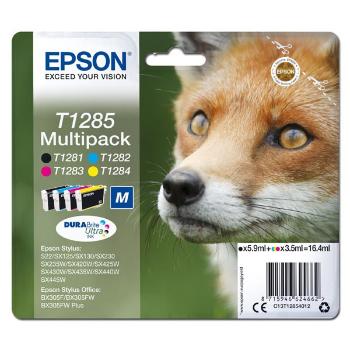 EPSON T1285 (C13T12854012) - originální cartridge, černá + barevná, 16,4ml