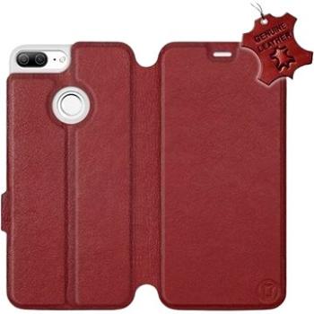 Flip pouzdro na mobil Honor 9 Lite - Tmavě červené - kožené -   Dark Red Leather (5903226516551)