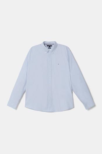 Bavlněná košile Tommy Hilfiger modrá barva, regular, s límečkem button-down, MW0MW35774