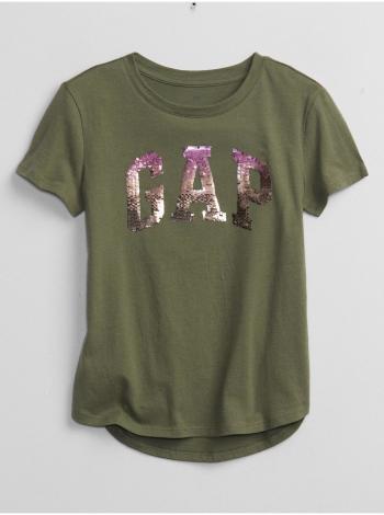 Zelené holčičí tričko GAP Logo better arch t-shirt