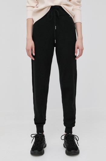 Kalhoty Morgan dámské, černá barva, jogger, high waist