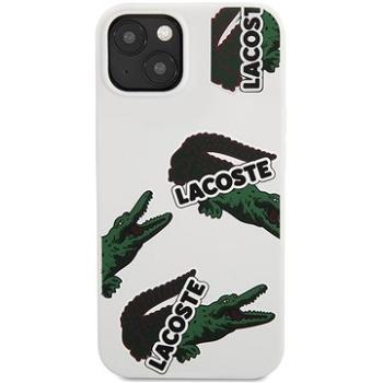 Lacoste Liquid Silicone Allover Pattern kryt pro Apple iPhone 13 White (LCHC13MSOW)
