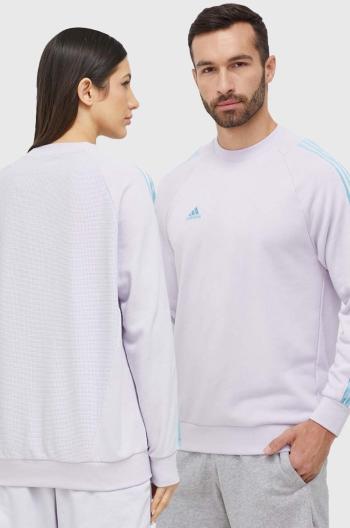 Mikina adidas fialová barva, s aplikací