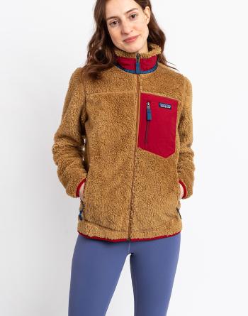 Patagonia W's Classic Retro-X Jacket Nest Brown w/Wax Red M