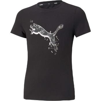 Puma ALPHA TEE G Dívčí triko, černá, velikost 128