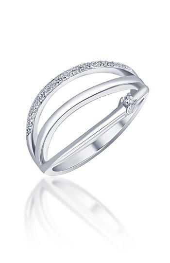 JVD Elegantní stříbrný prsten se zirkony SVLR0393XH2BI 54 mm