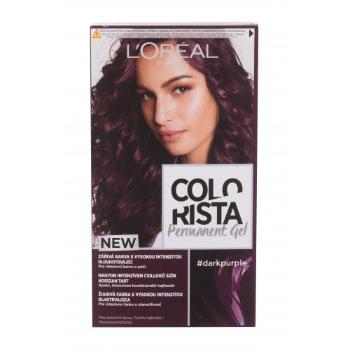 L'Oréal Paris Colorista Permanent Gel 60 ml barva na vlasy pro ženy poškozená krabička Dark Purple na barvené vlasy