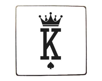 Magnet čtverec kov K as King