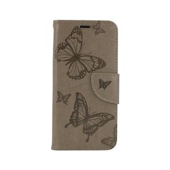 TopQ iPhone 12 knížkové Butterfly šedé 62586 (Sun-62586)
