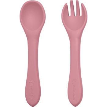 Petite&Mars Take&Match Silicone Cutlery příbor Dusty Rose 6 m+ 2 ks