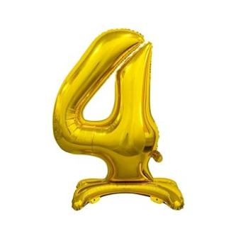 Balón foliový číslice zlatá  na podstavci , 74 cm - 4 (5902973129564)