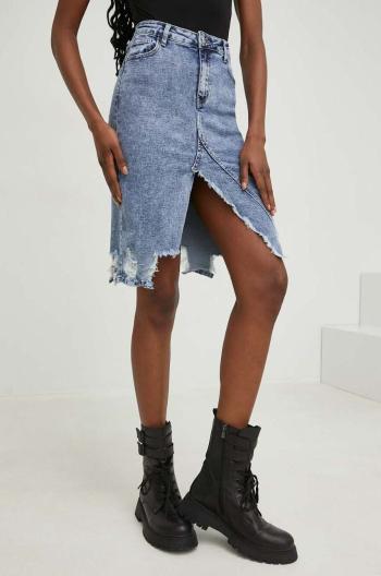Džínová sukně Answear Lab mini, pouzdrová