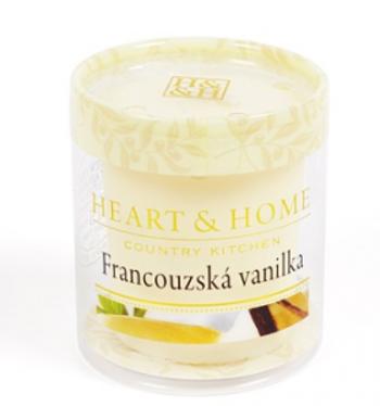 Svíčka Heart & Home bez obalu - Francouzská vanilka (52 g)