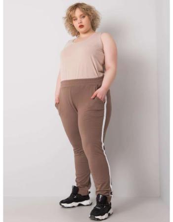 Dámské tepláky plus size KAIRI béžové  