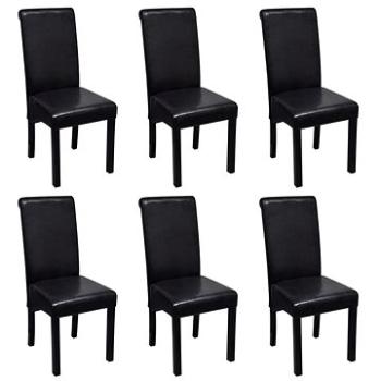 Jídelní židle 6 ks černé umělá kůže (271839)
