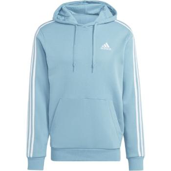 adidas 3-STRIPES HOODIE Pánská mikina, světle modrá, velikost