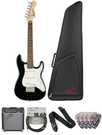 Fender Squier Mini Strat V2 IL Black Deluxe SET Black Elektrická kytara