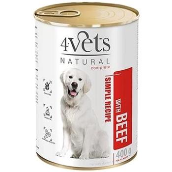 4Vets NATURAL SIMPLE RECIPE s hovězím masem 400g konzerva pro psy (40645)