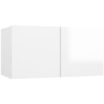 SHUMEE závěsná bílá s vysokým leskem 60 × 30 × 30 cm (804526)