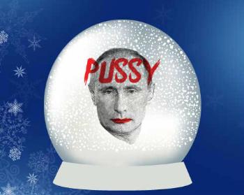Sněhové těžítko Pussy Putin