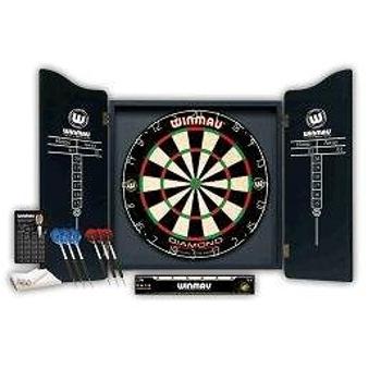 Winmau Professional Darts Set - Kabinet s terčem a šipkami - Black Profi (228591)