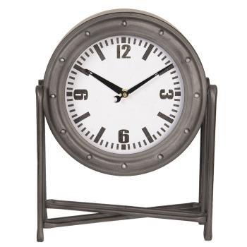 Stolní kovové hodiny v industriálním stylu - 28*12*36 cm 6KL0545