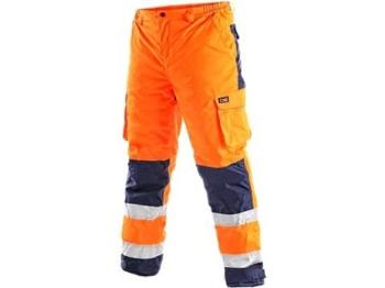 Kalhoty CXS CARDIFF, výstražné, zateplené, pánské, oranžové, vel. S