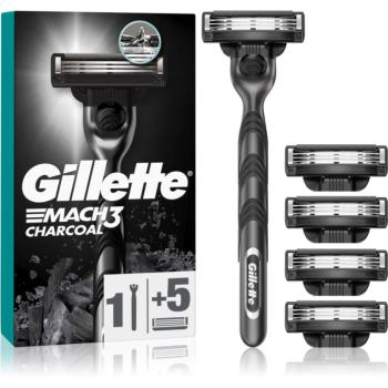 Gillette Mach3 Charcoal holicí strojek + náhradní břity 5 ks