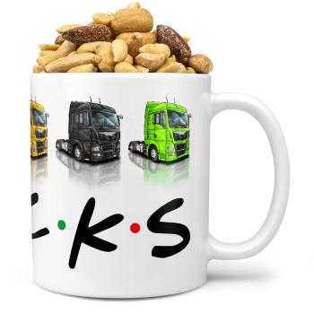 Hrnek Trucks (Náplň hrníčku: Směs slaných oříšků)