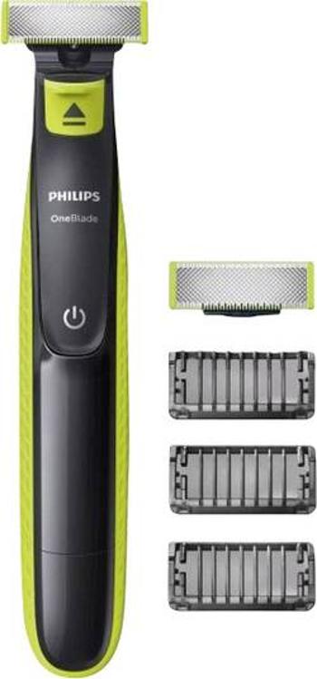 Holicí strojek na tvář, zastřihovač vousů Philips OneBlade QP2520/30, omyvatelný, světle zelená, tmavě šedá