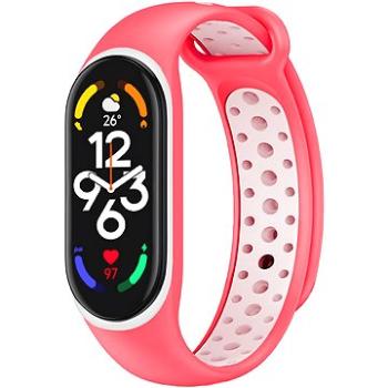 Eternico Sporty pro Xiaomi Mi band 5 / 6 / 7 silk pink and white (APW-XMI7SP-SPW)