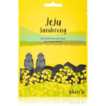 Skin79 Jeju Sandorong Jeju Canola Honey pečující plátýnková maska pro obnovu povrchu pleti 33 g